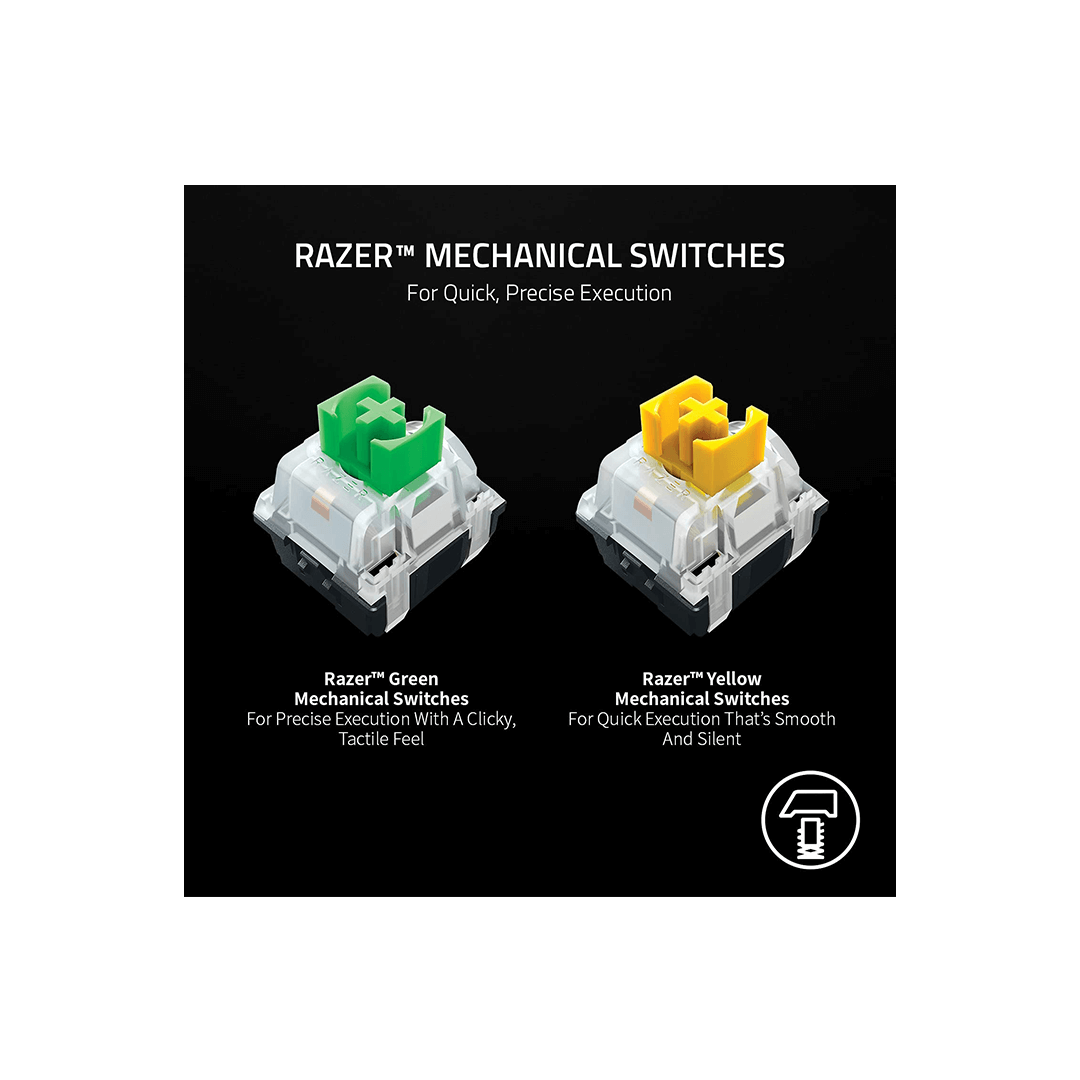 Razer Blackwidow V3 Mini Hyperspeed - Phantom Edition - Yellow Switch in Qatar Razer Blackwidow V3 Mini Hyperspeed - Phantom Edition - Yellow Switch in Qatar